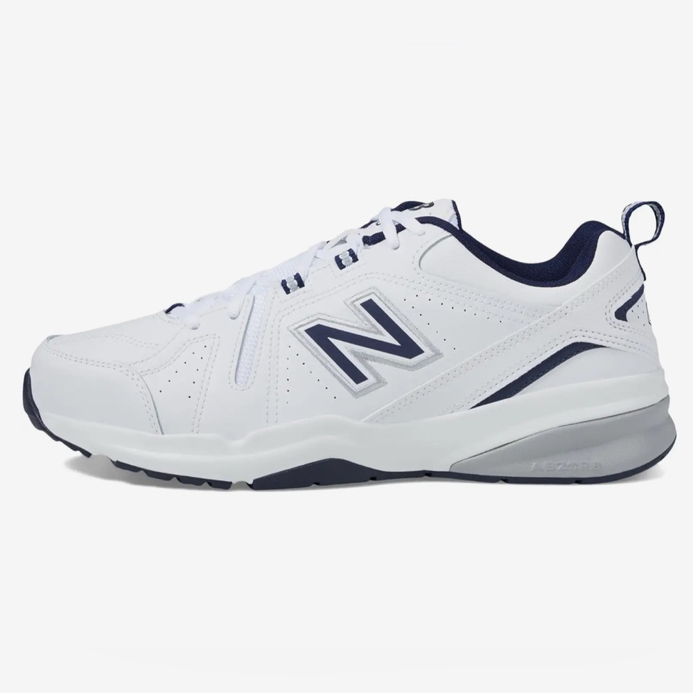 NIB NEW BALANCE Men's 608‎ v5 White Navy Casual Athletic Shoes Size 12